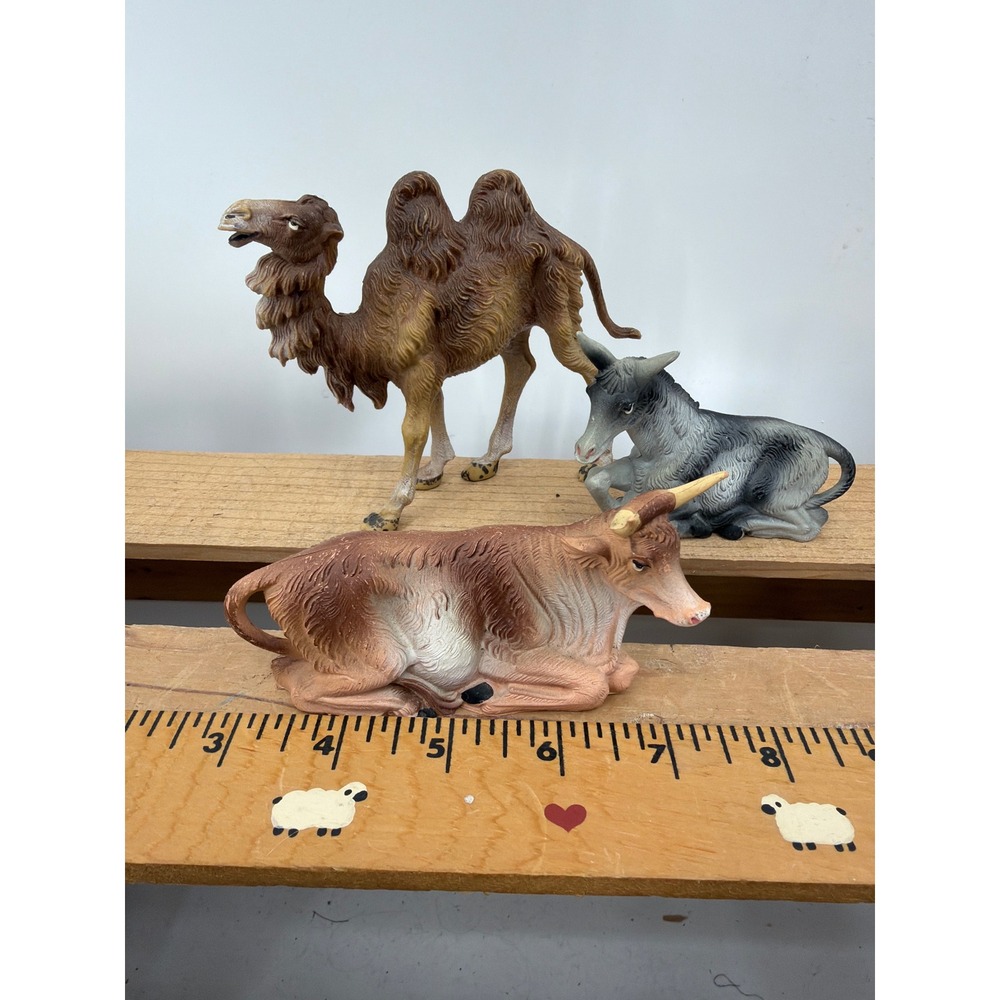 Fontanini Depose Italy Nativity Animals Set Camel Ox Donkey Spider Mark Vintage